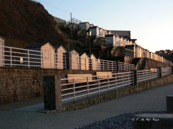 Cabines roses à Veules les Roses